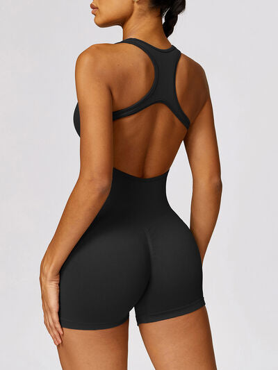 Racerback Cutout Active Workout Gym Yoga Romper