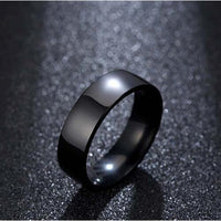 Black Wedding Band Fashion RIng Band For men and women Titanium Steel Plain Ring Band