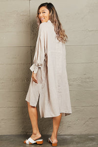 Petal Dew Hold Me Close Casual Button Down Long Sleeve Dress