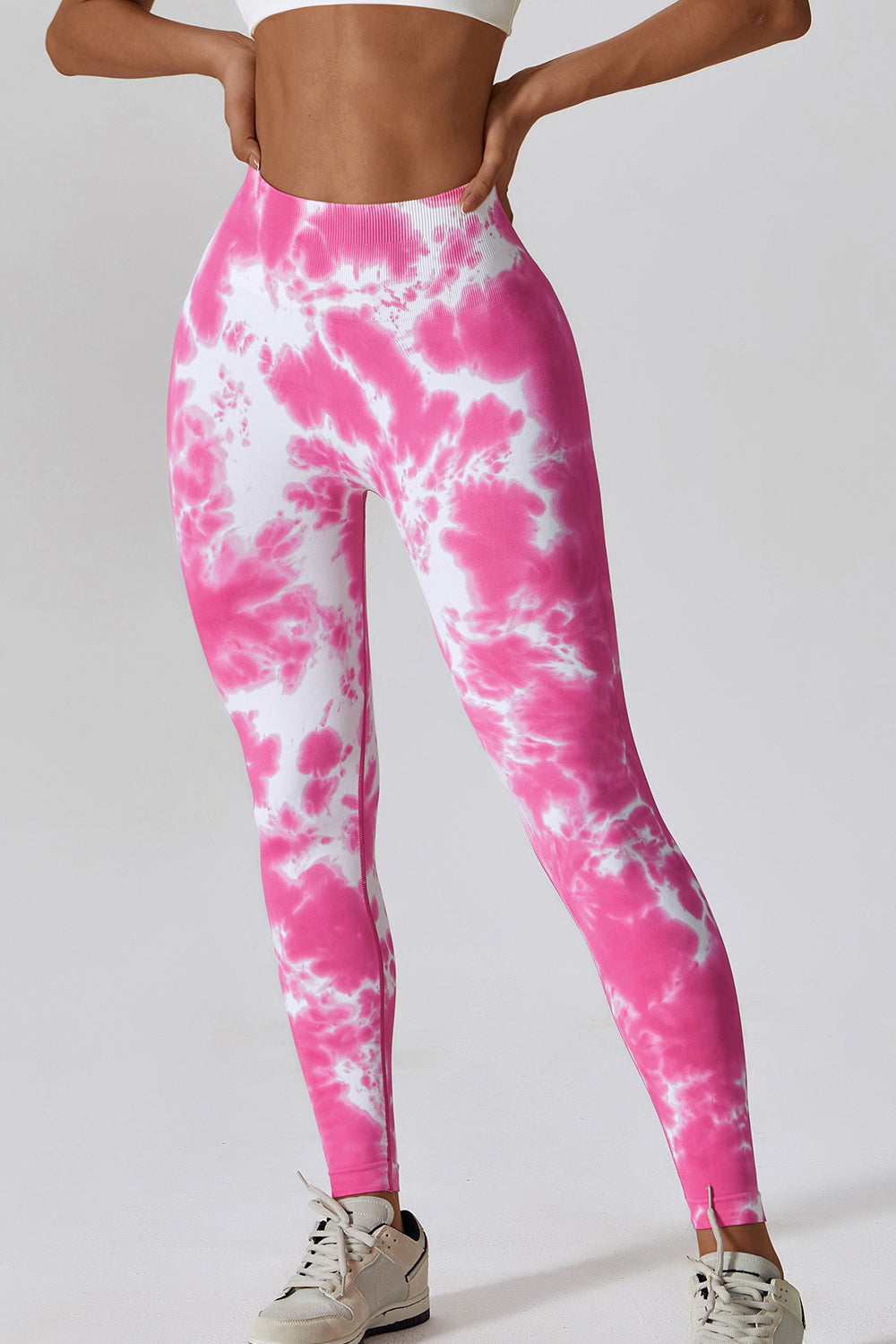 High Waist Tie-Dye Long Sports Yoga Pants Nylon and Spandex