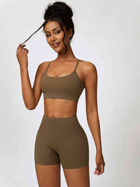 Sport Bra and Wide Waistband Shorts Set