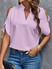 Women's Fashion Top Cold Shoulder Casual Shirt, ladies Blouse