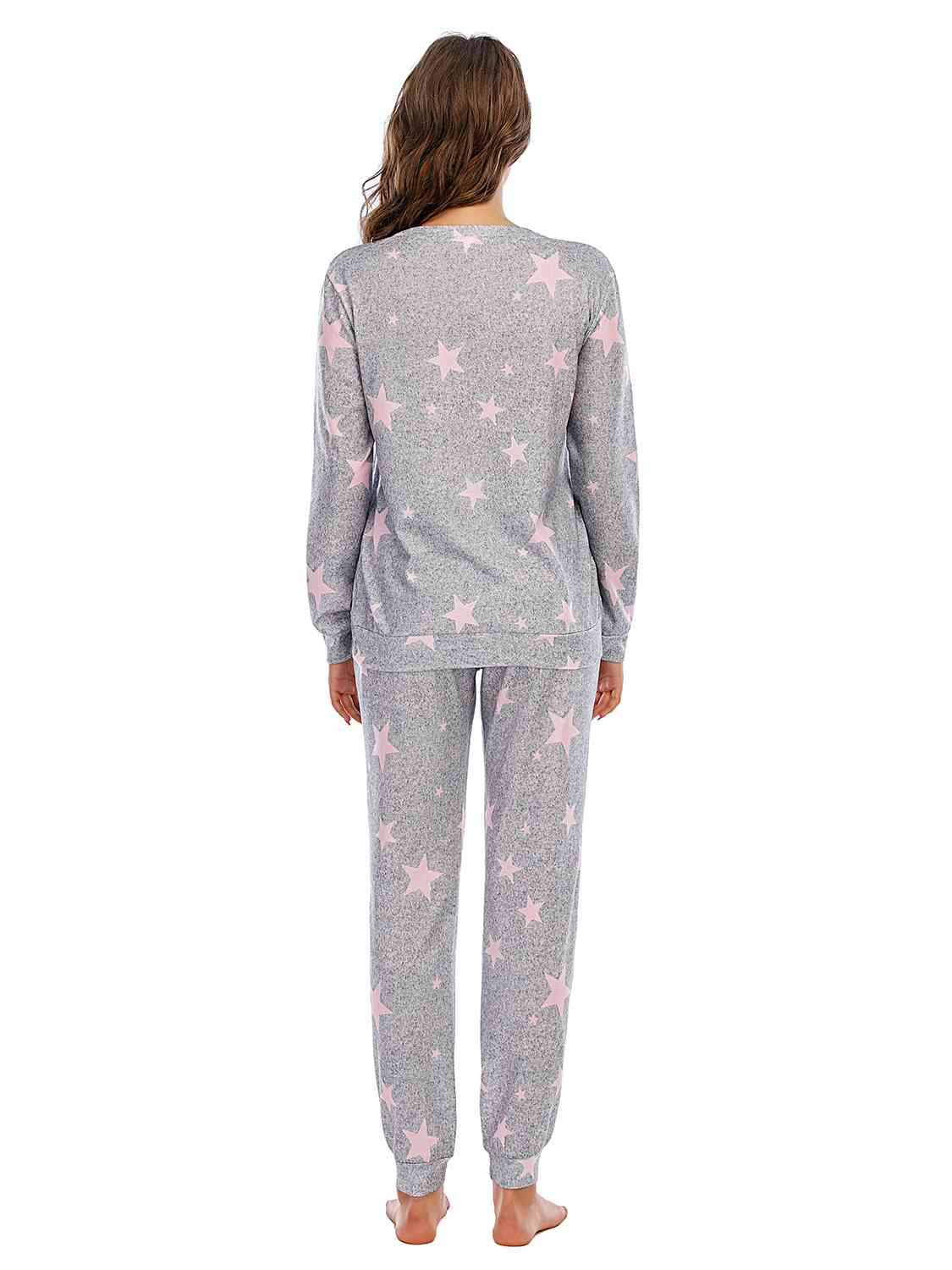 Star Top and Pants Comfortable Pajamas Lounge Set