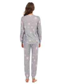 Star Top and Pants Comfortable Pajamas Lounge Set