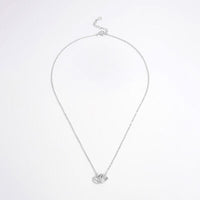 Interlock Heart Necklace 925 Sterling Silver Zirconia Double Heart Love Dainty Necklaces