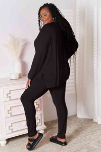 Matching Fashion Set Long Sleeve T Shirt and Pants Casual Lounge Set Petite and Plus Size Fashion