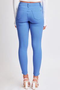 Mid-Rise Skinny Pants Hyperstretch Baby Blue Tight Skinny Jeans Petite and Plus Size Pants Fashion