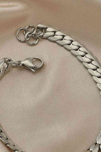 Stainless Steel Curb Chain Mens Bracelet