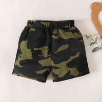 MAMA'S BOY Graphic T-Shirt and Camouflage Shorts Set Baby Boy Kids Fashion Clothing and Gifts