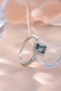 Emerald Shape Moissanite Ring, 1 Carat Moissanite 925 Sterling Silver Ring