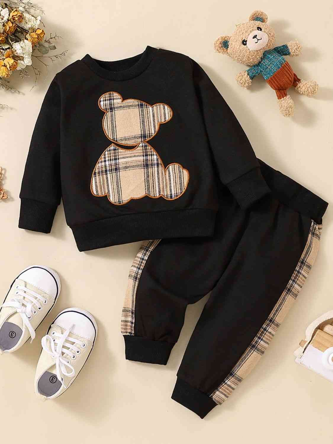 Baby Bear Graphic Sweatshirt and Joggers Set Baby Clothing Fashion and Gifts