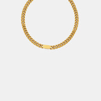 Short Chunky Chain Necklace 18K Gold-Plated