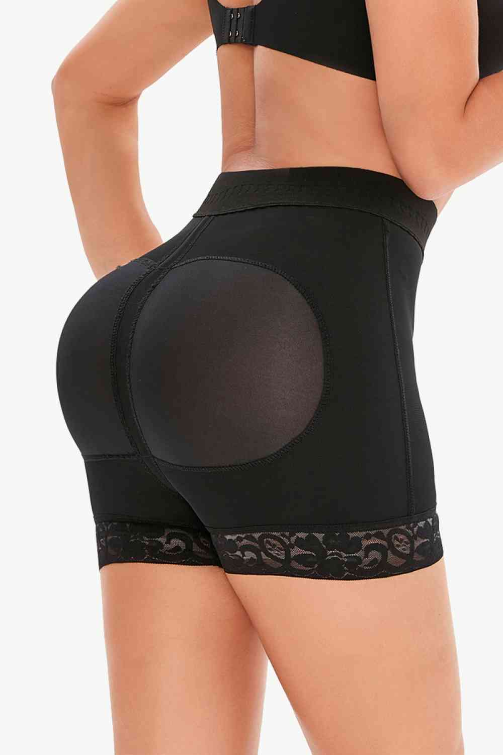 Lace Trim Body Shaping Shorts Full Size Petite and Plus Size Butt Lifting Shorts