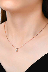 Moissanite Necklace, 925 Sterling Silver Dainty Necklace