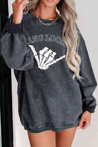 Skeleton Hand Graphic Sweatshirt Women’s Fashion Sweater