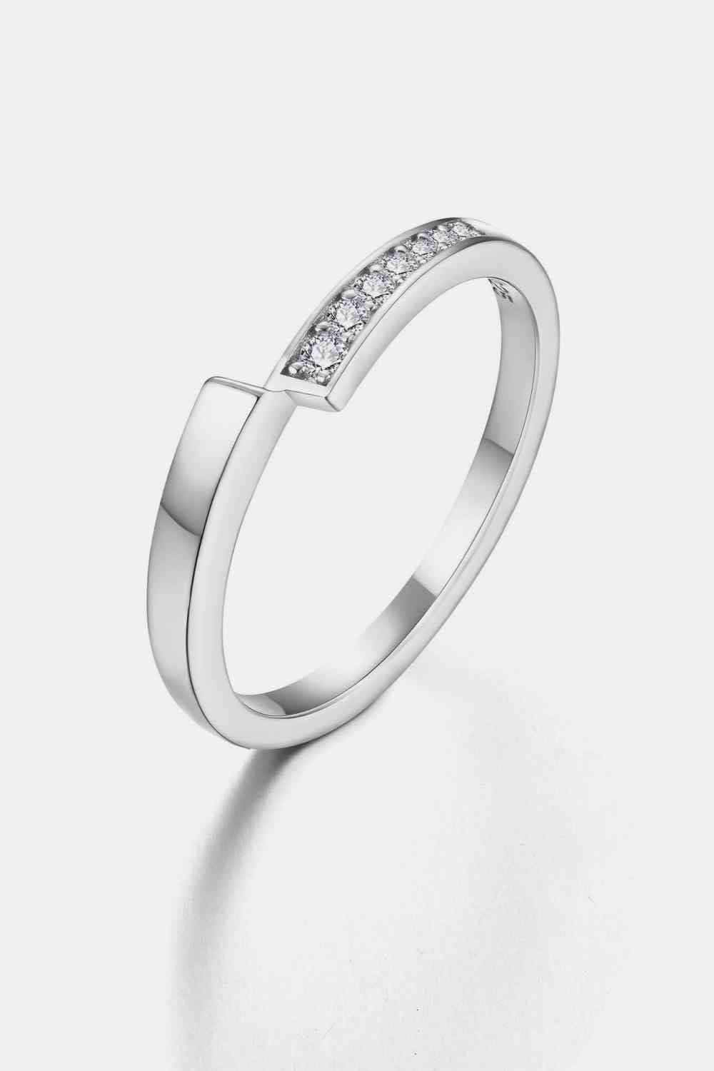 Dainty Moissanite Ring,  925 Sterling Silver Luxury Ring, Wedding Band Ring