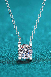 1 Carat Moissanite Chain Necklace Fine Jewelry Dainty Solitaire