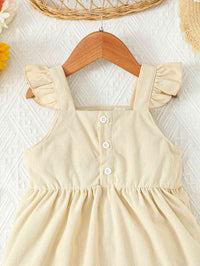 BEAUTIFUL GIRL Embroidered Graphic Square Neck Dress Baby's Fashion and Gifts