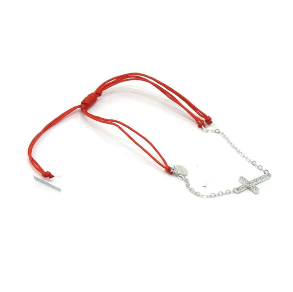 cross bracelet, red string bracelets, good luck, waterproof, .925 sterling silver luxury, designer, unique popular lucky bracelets, gift idea, religious jewelry, dainty cross bracelet Kesley Boutique 