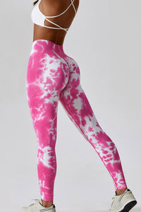 High Waist Tie-Dye Long Sports Yoga Pants Nylon and Spandex