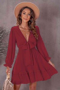 dress, dresses, long sleeve dress, casual dresses, lilac color dress, vacation dresses, cute dresses, casual long sleeve dress, short ruffle dress, casual day dresses, casual evening dresses, new womens fashion, v neck dress, v neck long sleeve dress, cute clothes, popular dresses, gift ideas, birthday gifts, anniversary gifts, birthday outfit ideas, casual work dress, loose fit dresses, red dresses