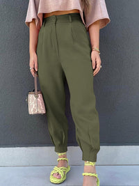 pants, bottoms, trousers, womens bottoms, womens pants, womens trousers, work pants, dress pants, high waist trousers, skinny trousers, skinny pants, womens clothing, popular pants for women, olive green pants, olive green trousers, olive green dress pants , outfit ideas, kesley boutique