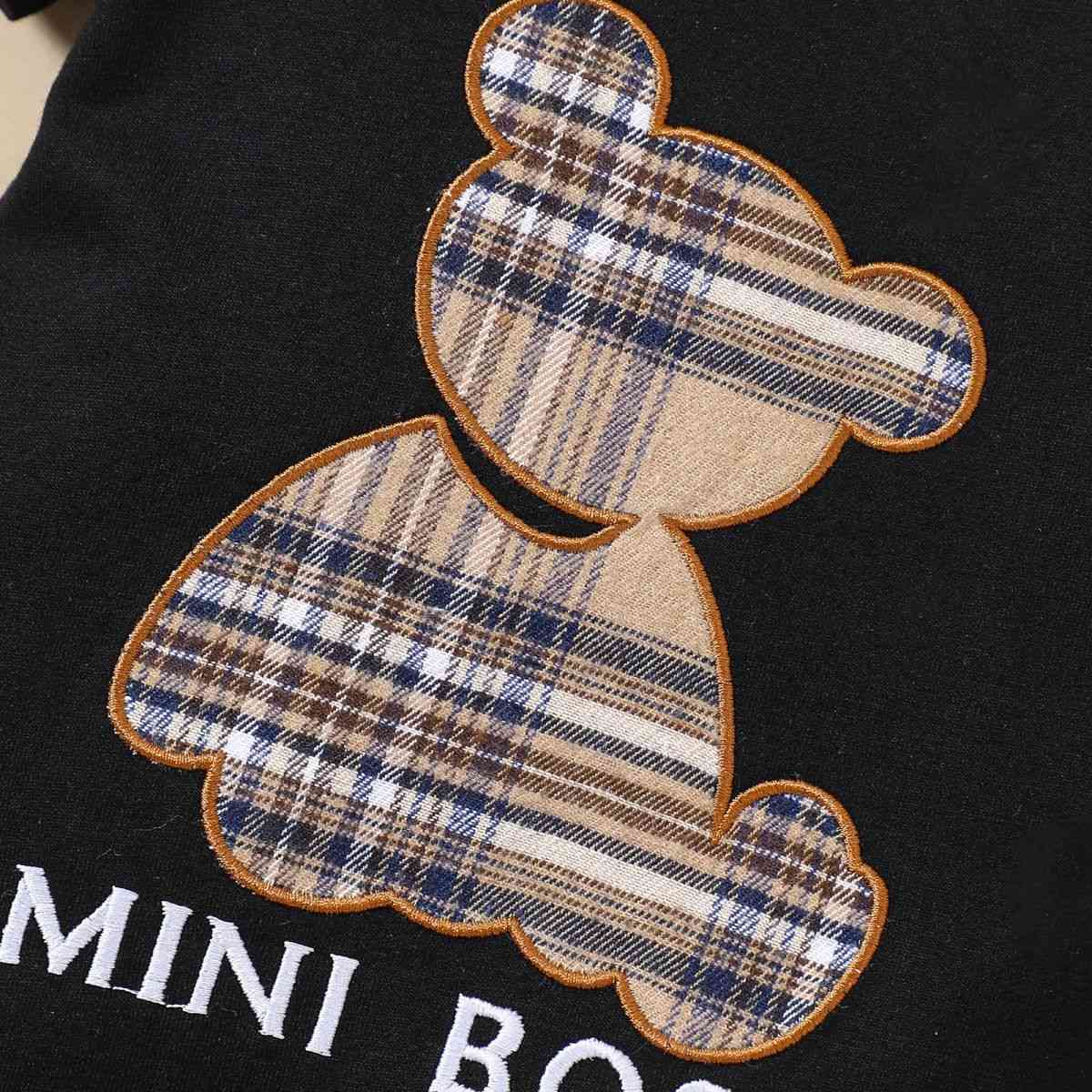 Baby Onesie MINI BOSS Bear Graphic Short Sleeve Romper Baby Boy Fashion and Gifts