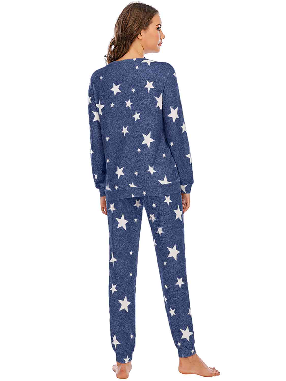 Star Top and Pants Comfortable Pajamas Lounge Set