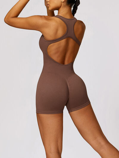 Racerback Cutout Active Workout Gym Yoga Romper