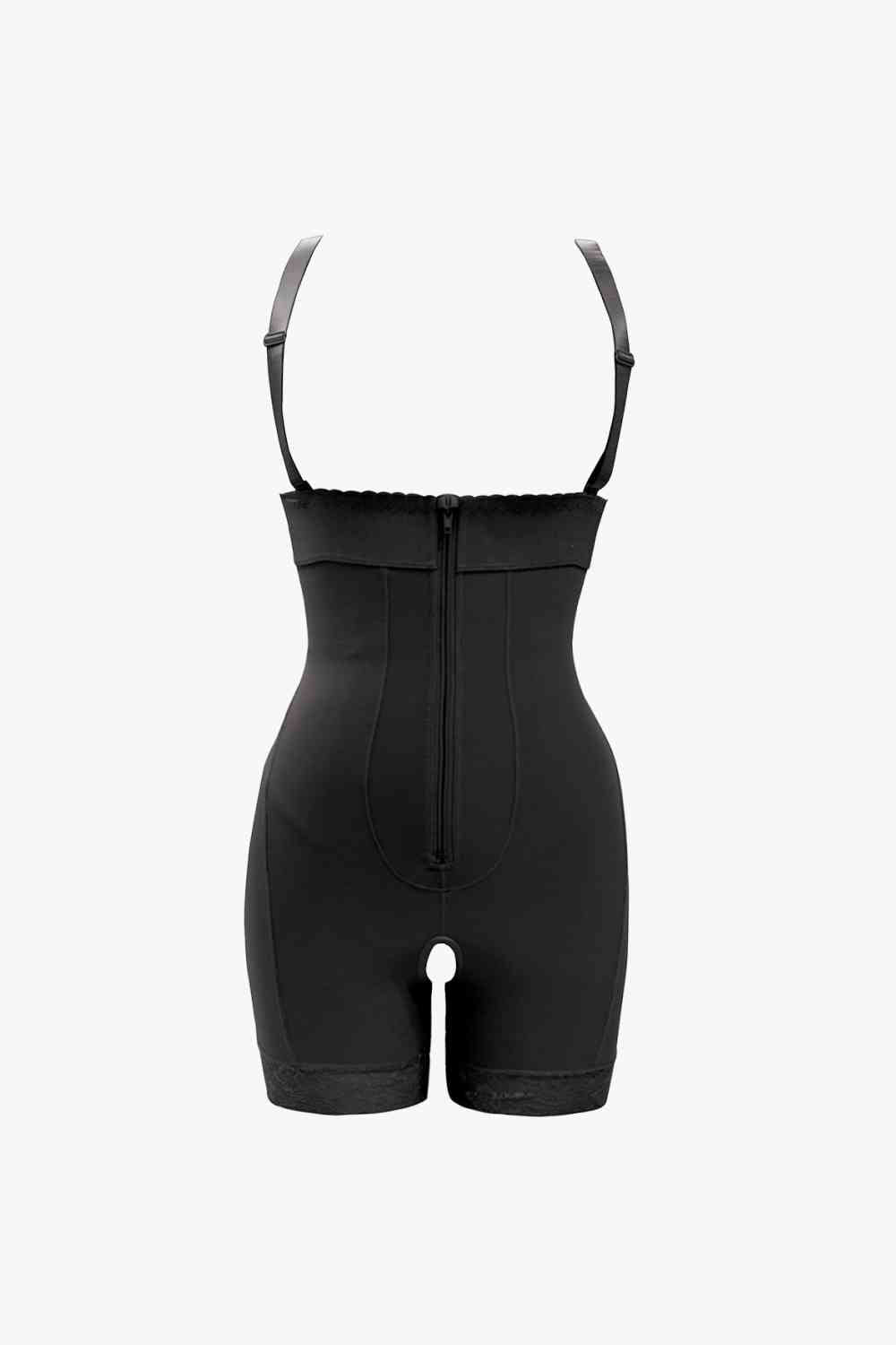 Womens Shapewear Under-Bust Shaping Bodysuit Zip Up Small and Plus Size