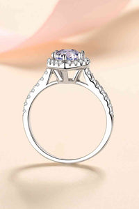 1 Carat Moissanite Heart-Shaped Ring 925 Sterling Silver Fine Jewelry