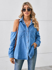 Top, Tops, Blouse, Shirt, denim jacket, denim blouse, Women’s fashion, women’s clothing, cute clothes, women’s clothes, comfortable women’s clothing, outfit ideas