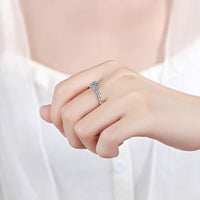 1 Carat Moissanite Ring  925 Sterling Silver Womens Jewelry Engagement Ring and Cocktail Fashion Jewelry