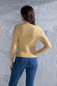 Sweaters, Sweater, Long Sleeve Top, halter top, long sleeve, yellow top, Women’s fashion, women’s clothing, cute clothes, women’s clothes, comfortable women’s clothing, outfit ideas