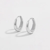 Plain silver Hoop Huggie Earrings 925 Sterling Silver Hypoallergenic