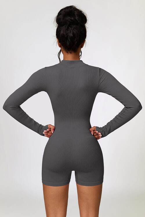 Yoga Romper Half Zip Long Sleeve Activewear Long Sleeve Romper Premium Luxury Women’s Sportswear Fashion