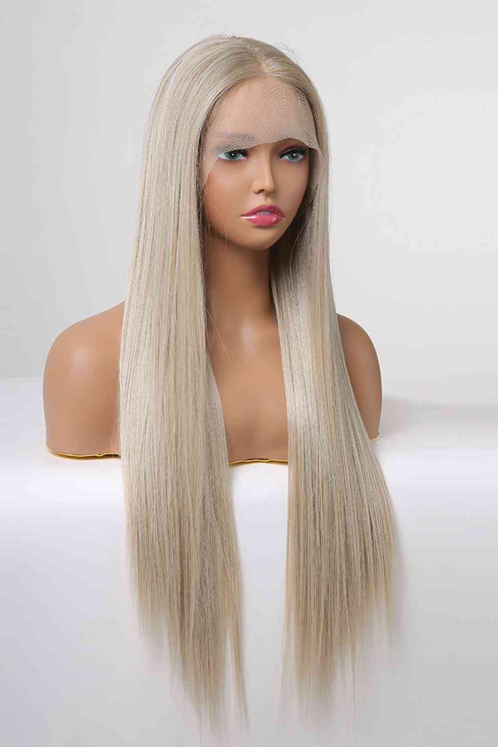 Blond Long Hair Wig, 13*2" Lace Front Wigs Synthetic Long Straight 27" 150% High Hair Density