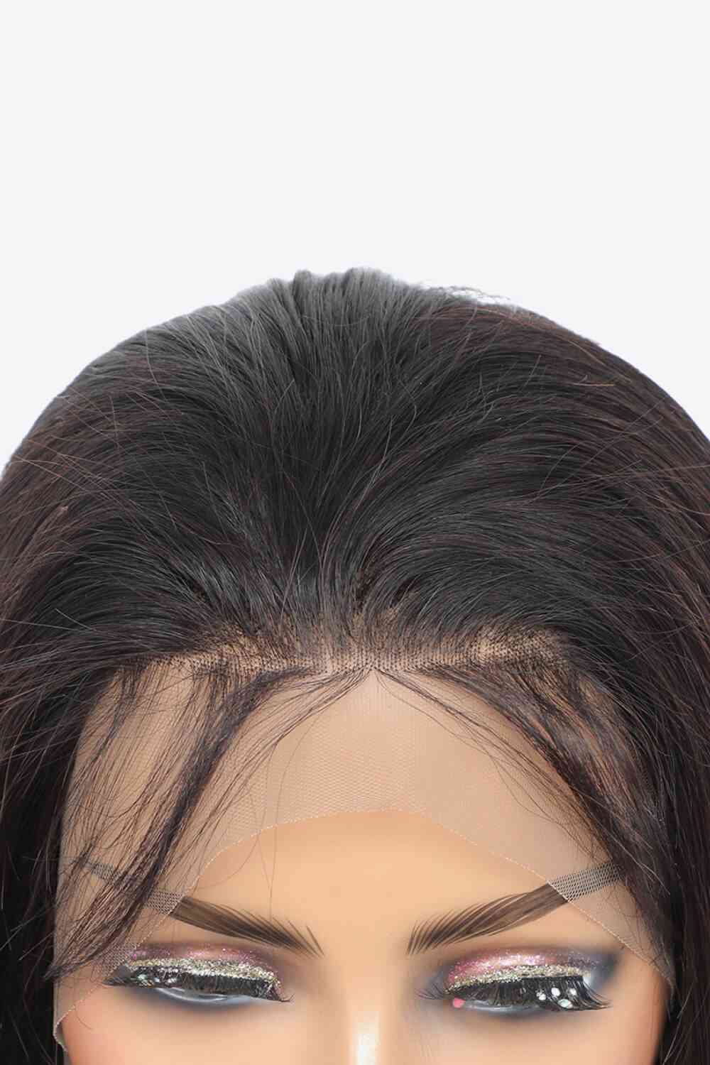 Black Human Hair Wig, Straight Hair Wig,  18" 13x4 Lace Front Wigs Virgin Hair Natural Color 150% Density