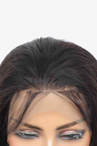 Black Human Hair Wig, Straight Hair Wig,  18" 13x4 Lace Front Wigs Virgin Hair Natural Color 150% Density