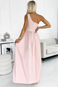 One-Shoulder Maxi Dress, Slit  Maxi Dress For Special Occasions, Party Dress Evening Dress