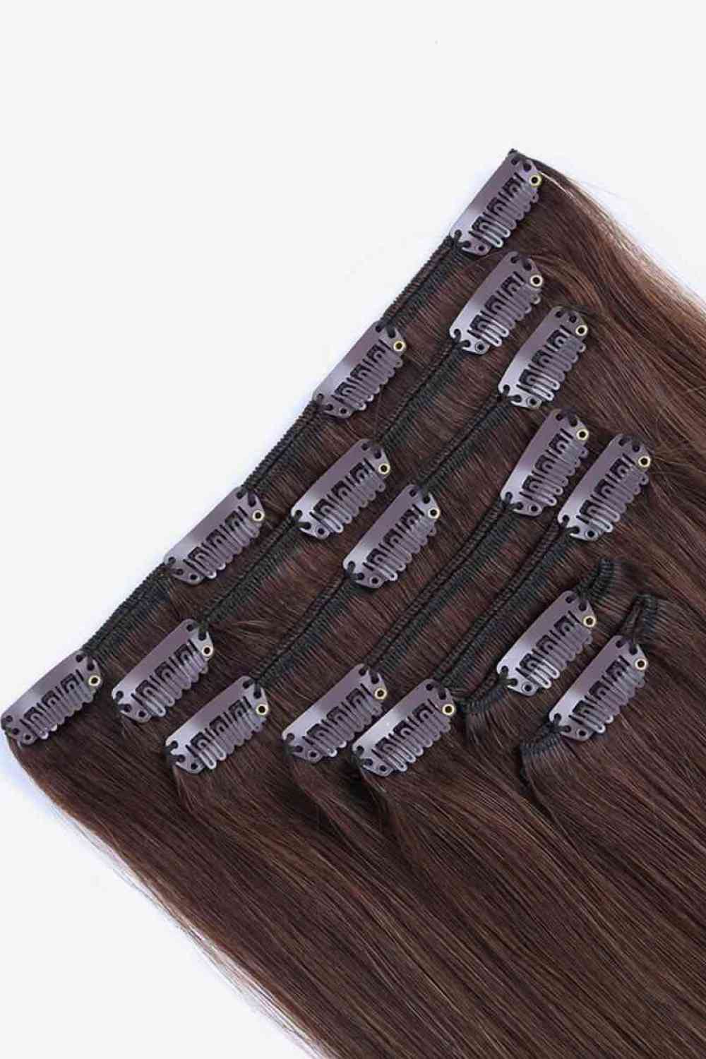 Indian Human Hair Clip-in Hair Extensions 20 inches long Straight Hair   120g