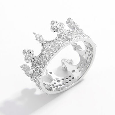 ring, rings, silver rings, crown ring, crown shape rings, ring with a crown design, womens jewelry, cool rings, cool jewelry, tarnish free jewelry, waterproof rings, fashion jewelry, fin jewelry, cheap rings, ncie rings, fashion accessories, 925 sterling silver jewelry, cheap fine jewelry, cute rings, cute jewelry