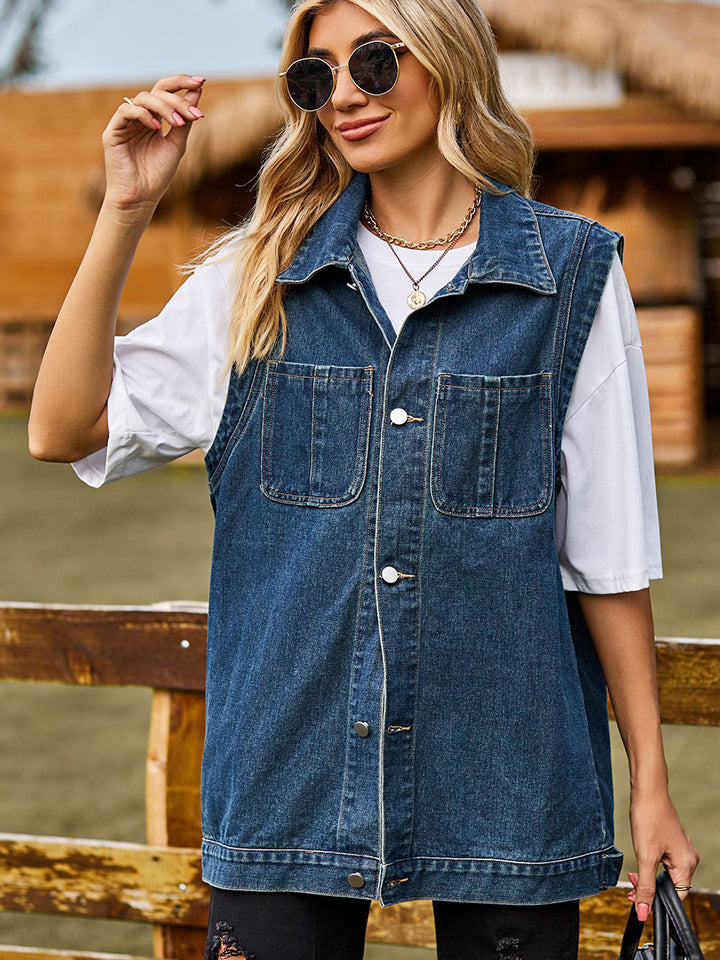 Sleeveless Denim Jacket