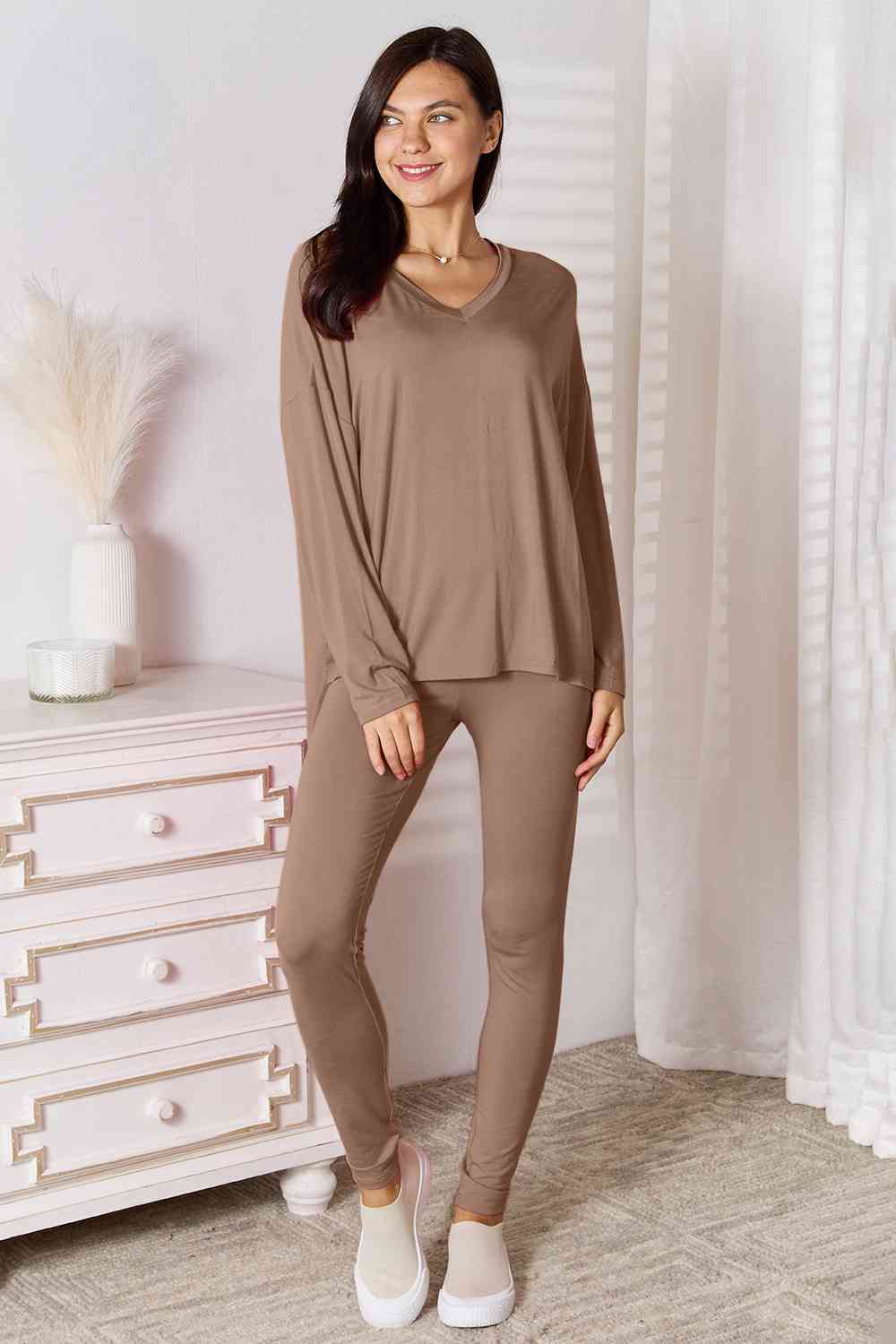 Matching Fashion Set Long Sleeve T Shirt and Pants Casual Lounge Set Petite and Plus Size Fashion