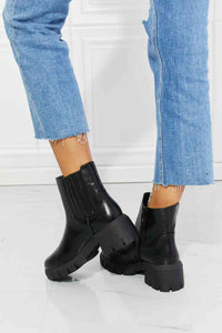 Black Booties, Shoes What It Takes Lug Sole Chelsea Boots in Black