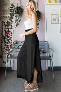 Womens Flowy Pants with  Slit High Waist Wide Leg Pants Petite and Plus Size Fashion