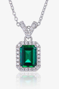 Emerald Pendant Necklace, Adored 1.25 Carat Lab-Grown Emerald Pendant Necklace