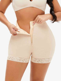 BodyShaper Short BBL Brazilian Butt Lift Full Size Zip-Up Lace Trim Shaping Shorts