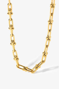 18K Stainless Steel U-Shape Chain Statement Gold Necklace