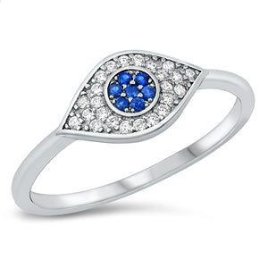 evil eye ring dainty cz cubic zirconia .925 sterling silver popular evil eye rings waterproof wont turn green Kesley Boutique